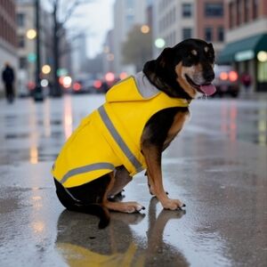 Eddie Bauer Dog Raincoat Jacket - NWT - Large